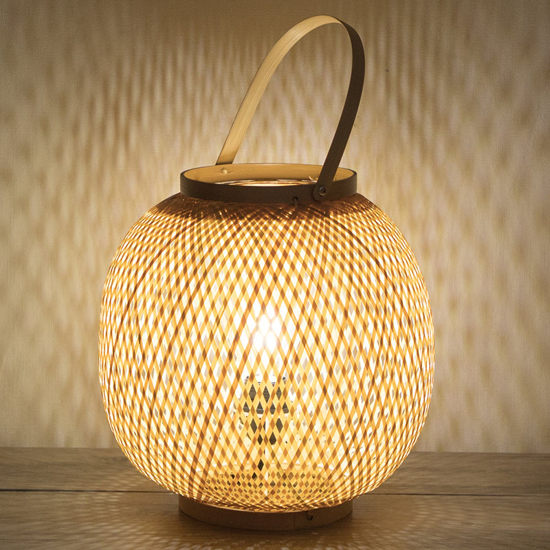 越南手工竹藝竹編餐廳卧室陽台日式枱燈