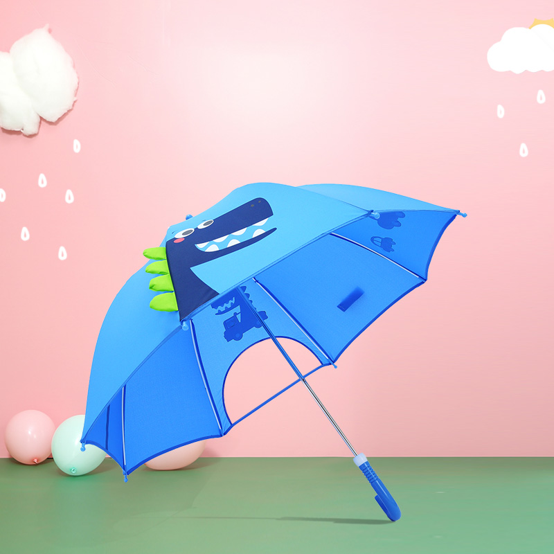 愛上下雨天，兒童萌趣長柄雨傘