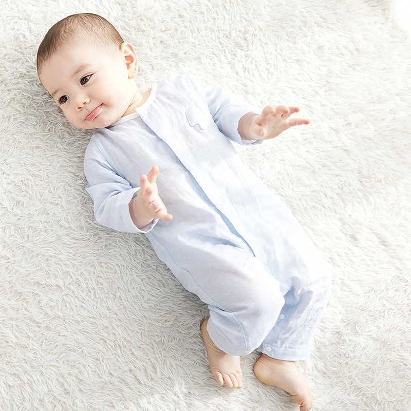 新生兒雙層紗連體衣 0-3歲