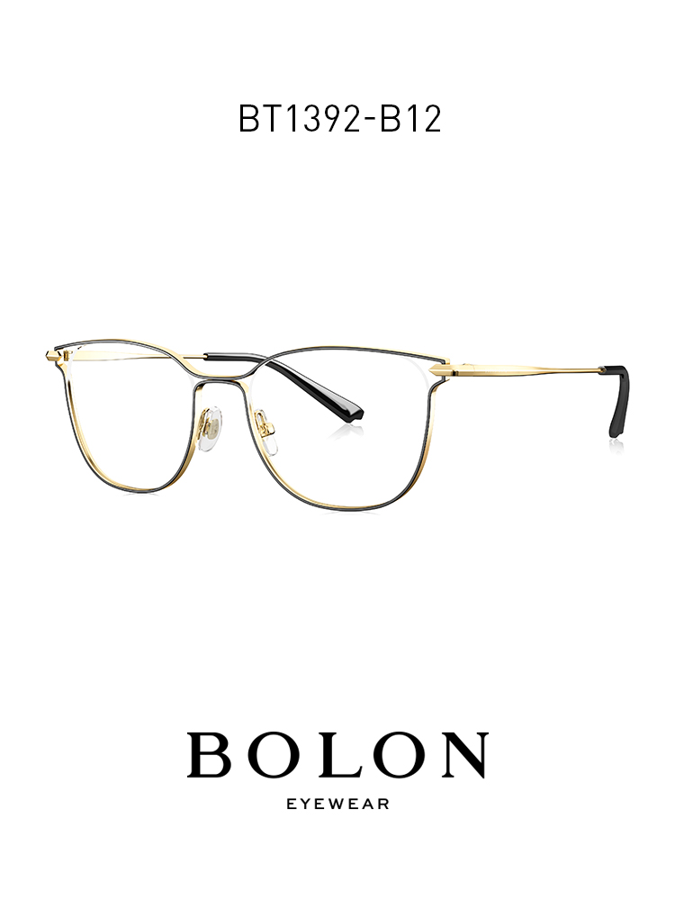 BOLON暴龍近視眼鏡貓眼光學架β鈦金屬眼鏡架眼鏡框女BT1392