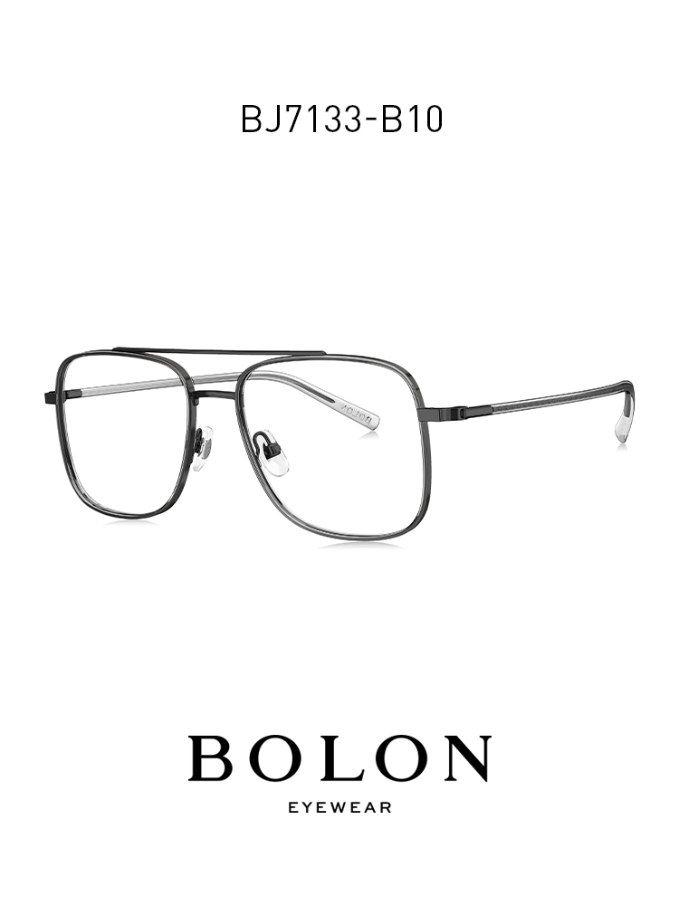 BOLON暴龍近視眼鏡雙樑大框光學鏡金屬眼鏡框眼鏡架男女BJ7133