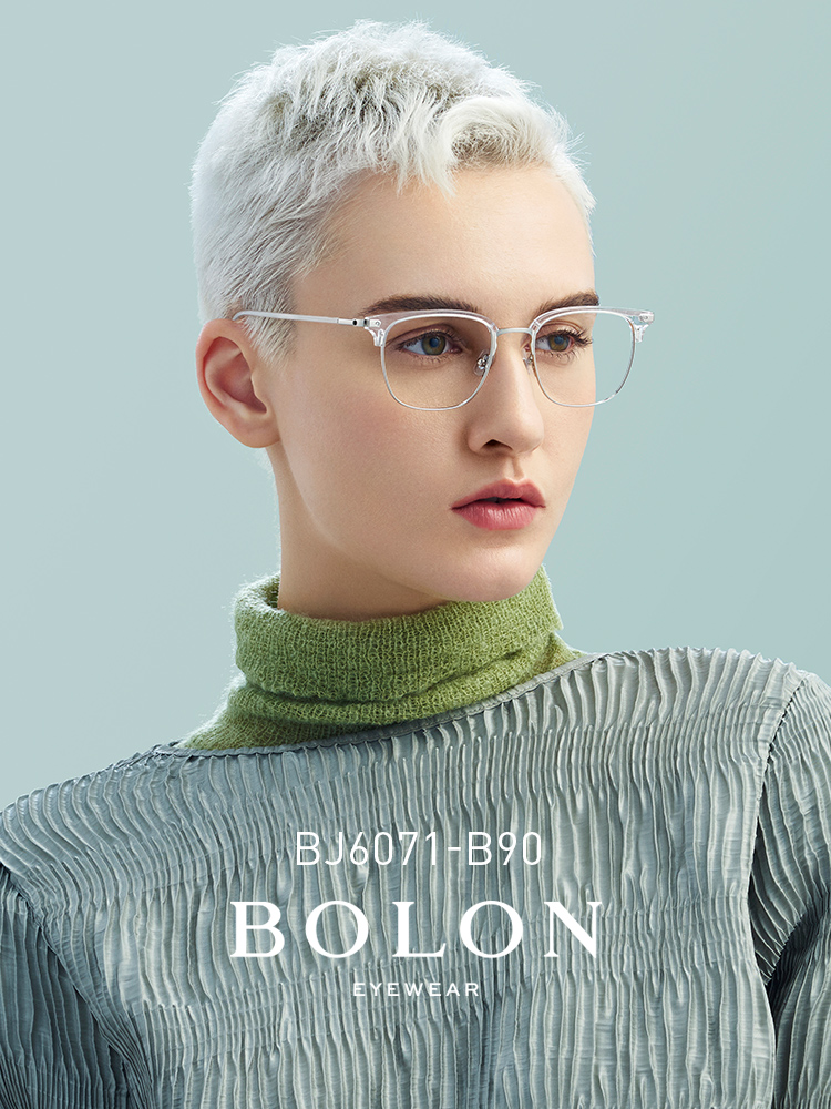 BOLON暴龍近視眼鏡復古眉框光學鏡男女鏡框金屬商務眼鏡架BJ6071