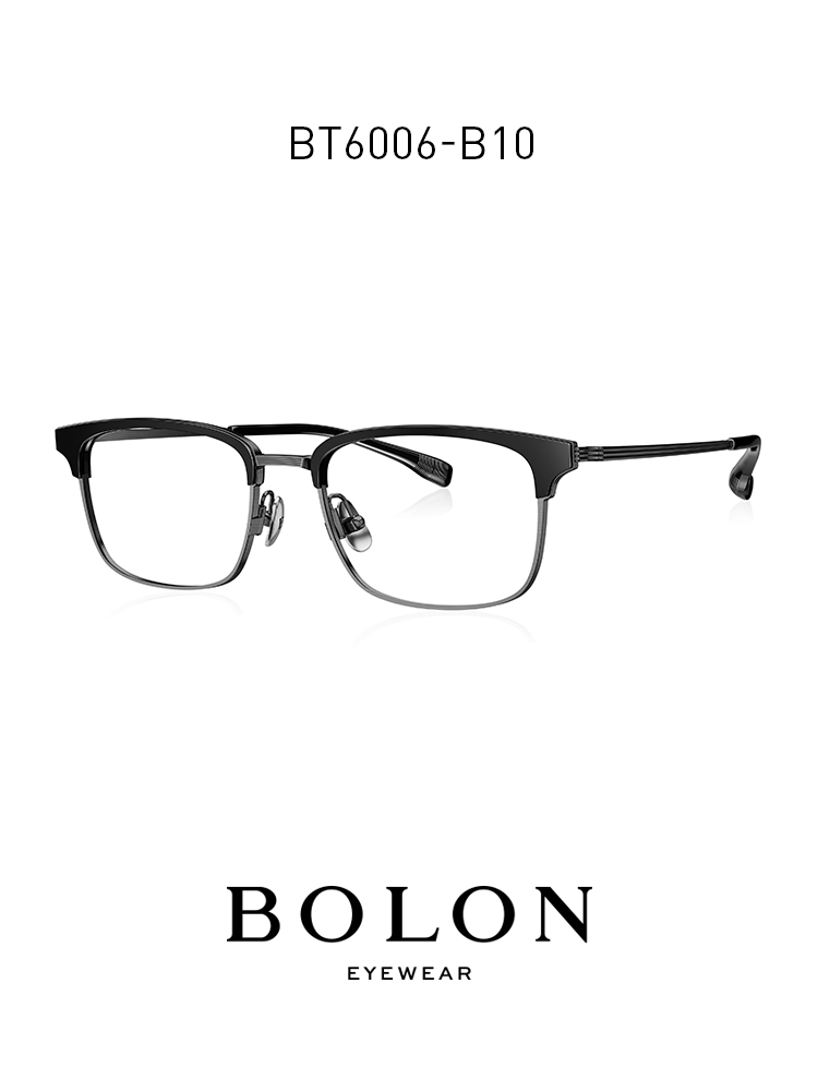 BOLON暴龍近視眼鏡2021新品商務方框眼鏡架β鈦眼鏡框男BT6006