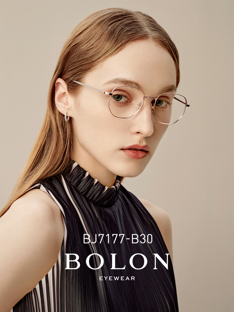 BOLON暴龍眼鏡2021新品男女款光學鏡金屬復古近視眼鏡架BJ7177