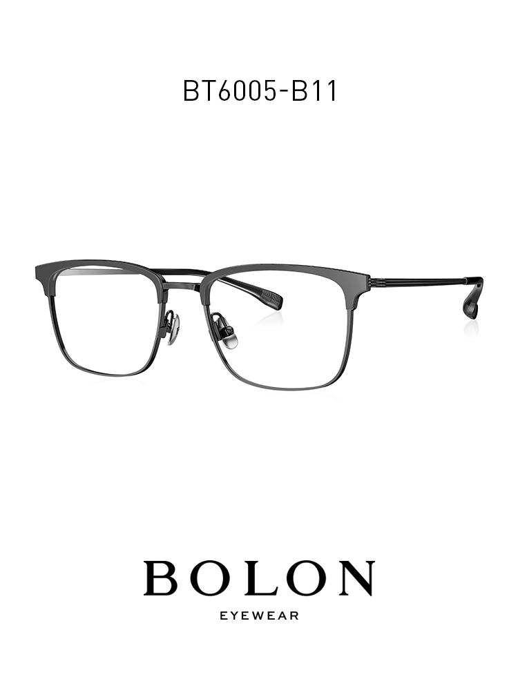 BOLON暴龍近視眼鏡2021新品商務方框眼鏡架β鈦眼鏡框男BT6005