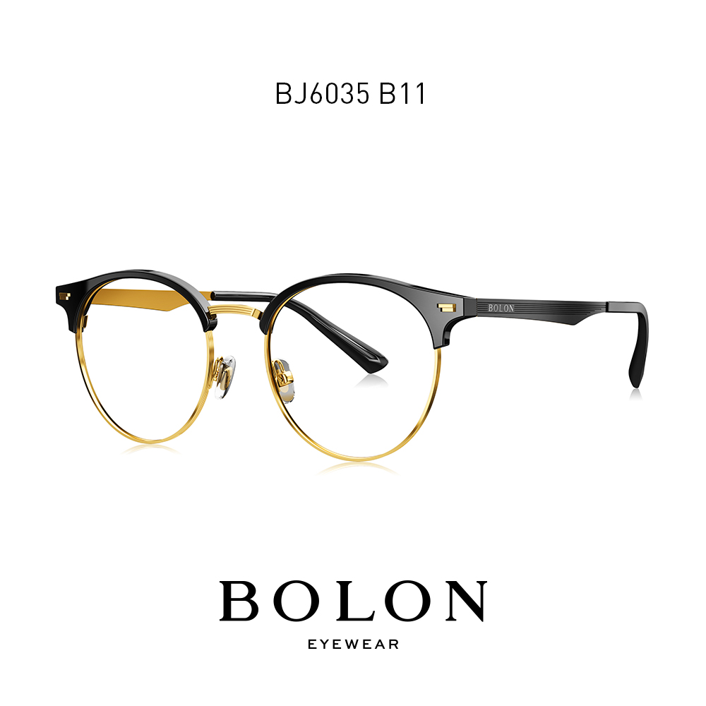 BOLON暴龍新款貓眼光學鏡潮流復古板材框近視眼鏡框架男女BJ6035
