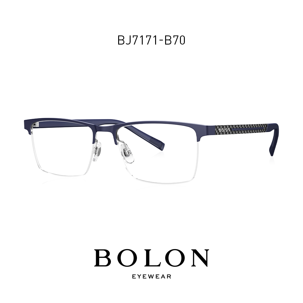 BOLON暴龍2021新品近視眼鏡光學鏡 男款商務半框近視眼鏡架BJ7171