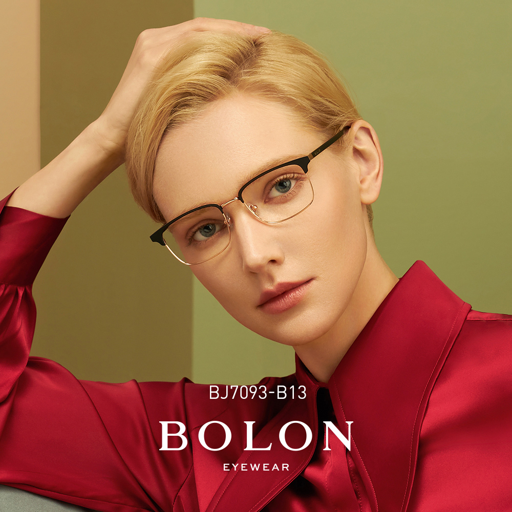 BOLON暴龍復古方形鏡框女款近視鏡時尚眼鏡架BJ7093