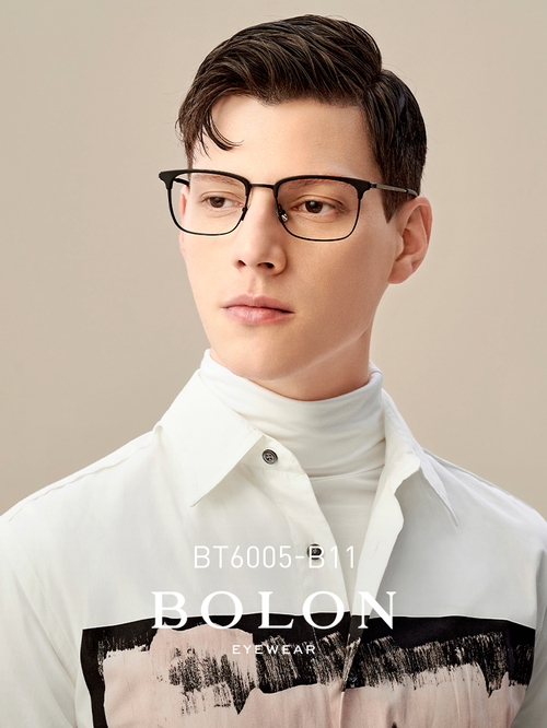 BOLON暴龍近視眼鏡2021新品商務方框眼鏡架β鈦眼鏡框男BT6005