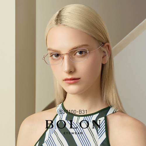 BOLON暴龍復古光學鏡女款金屬近視鏡簡約時尚眼鏡架BJ7100
