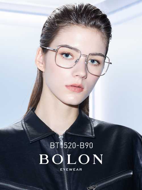 BOLON暴龍近視眼鏡β鈦材質眼鏡框時尚大框瘦臉眼鏡架男女BT1520