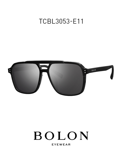 BOLON暴龍2021新品近視太陽眼鏡板材偏光飛行員框墨鏡男TCBL3053