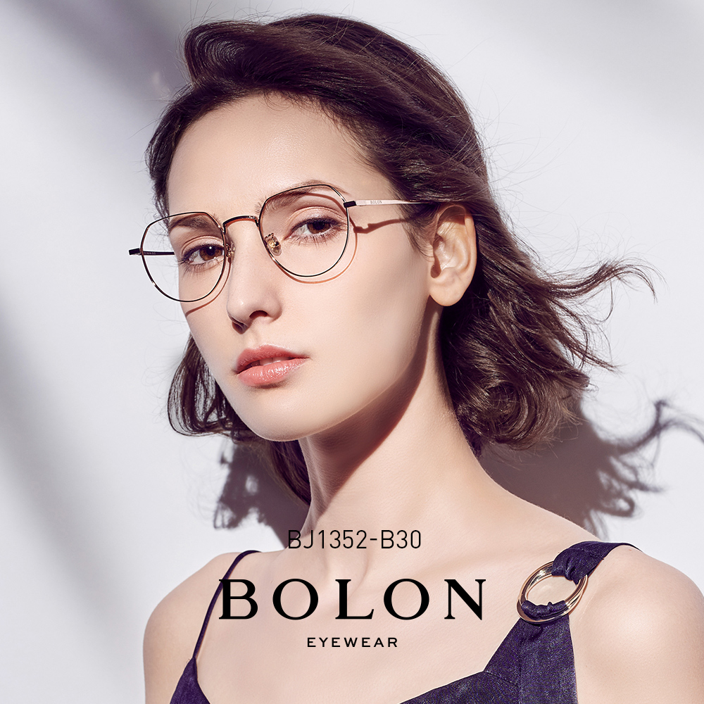 BOLON暴龍近視眼鏡王俊凱同款光學鏡鈦金屬眼鏡框男女款BJ1352