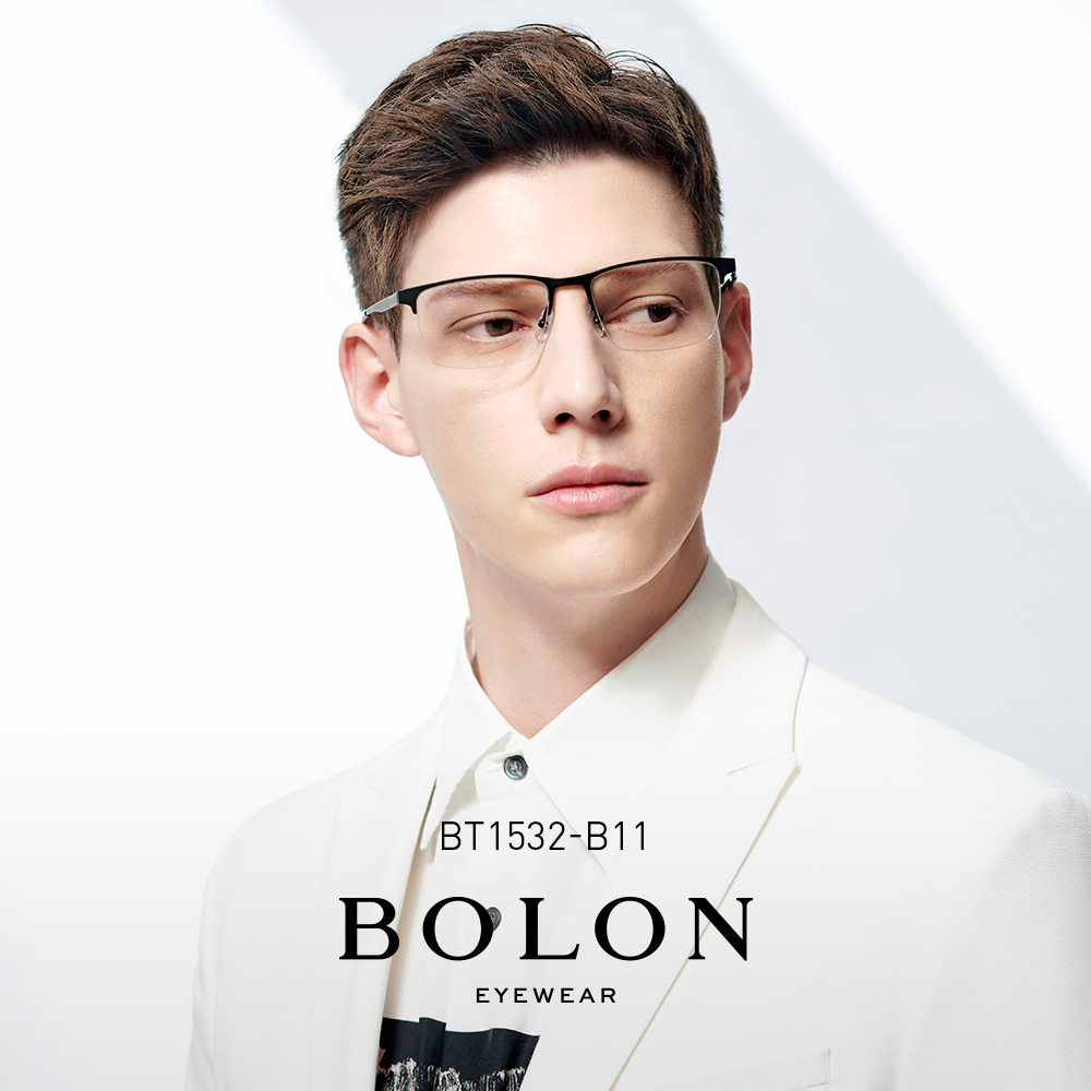 BOLON暴龍眼鏡2021新品近視鏡鈦金屬鏡框方形光學鏡架男BT1532