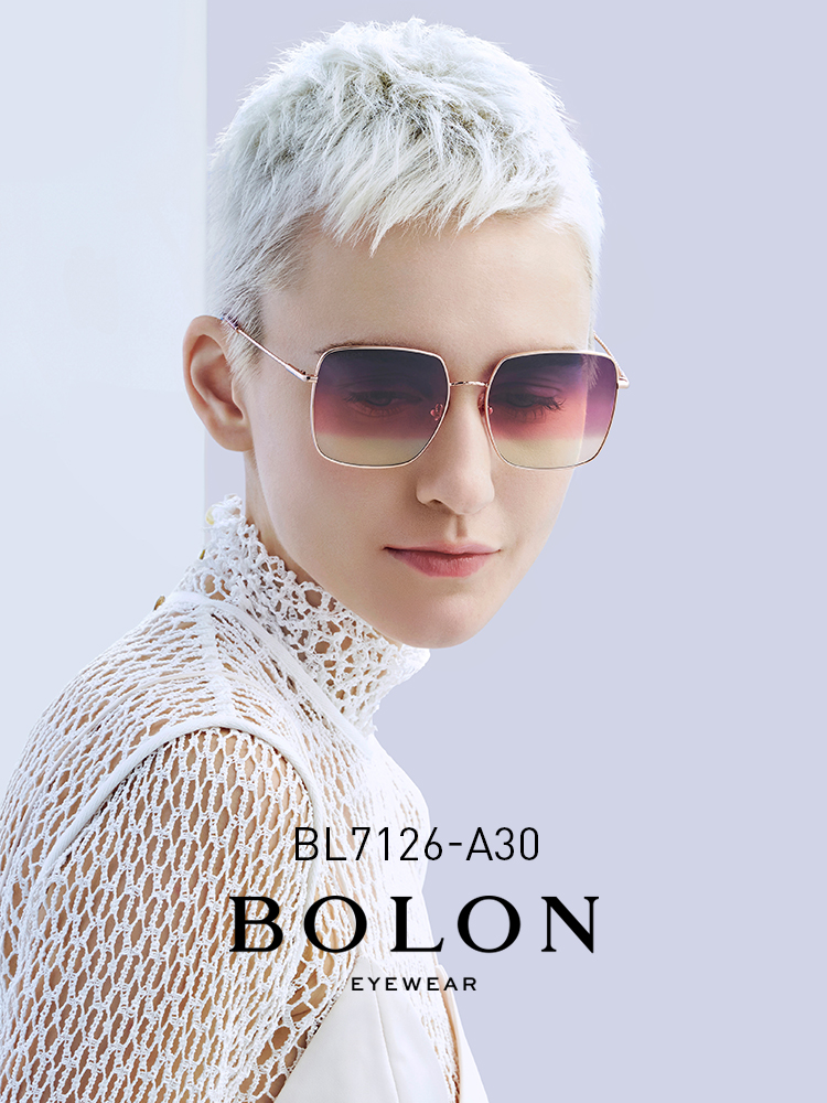 BOLON暴龍眼鏡金屬輕框太陽鏡王俊凱同款男女款潮流墨鏡BL7126
