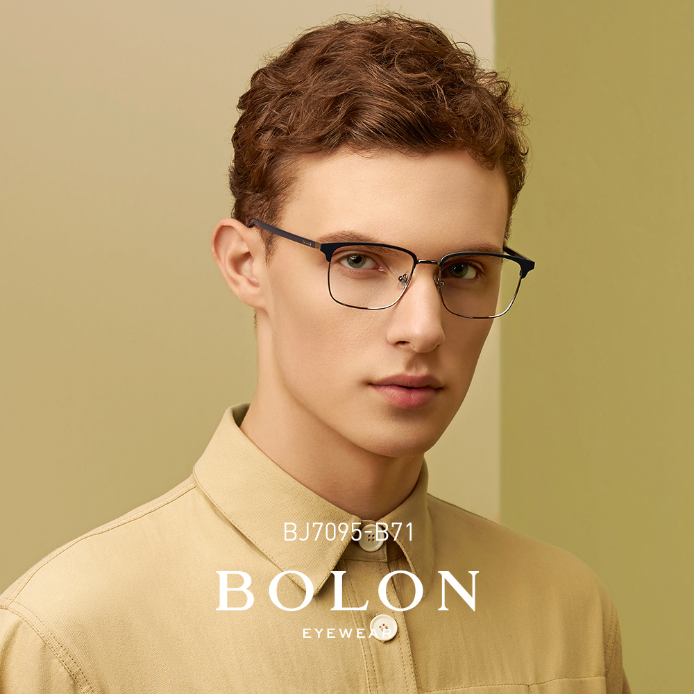 BOLON暴龍眼鏡近視眼鏡男女款鏡框時尚半框眼鏡架BJ7095