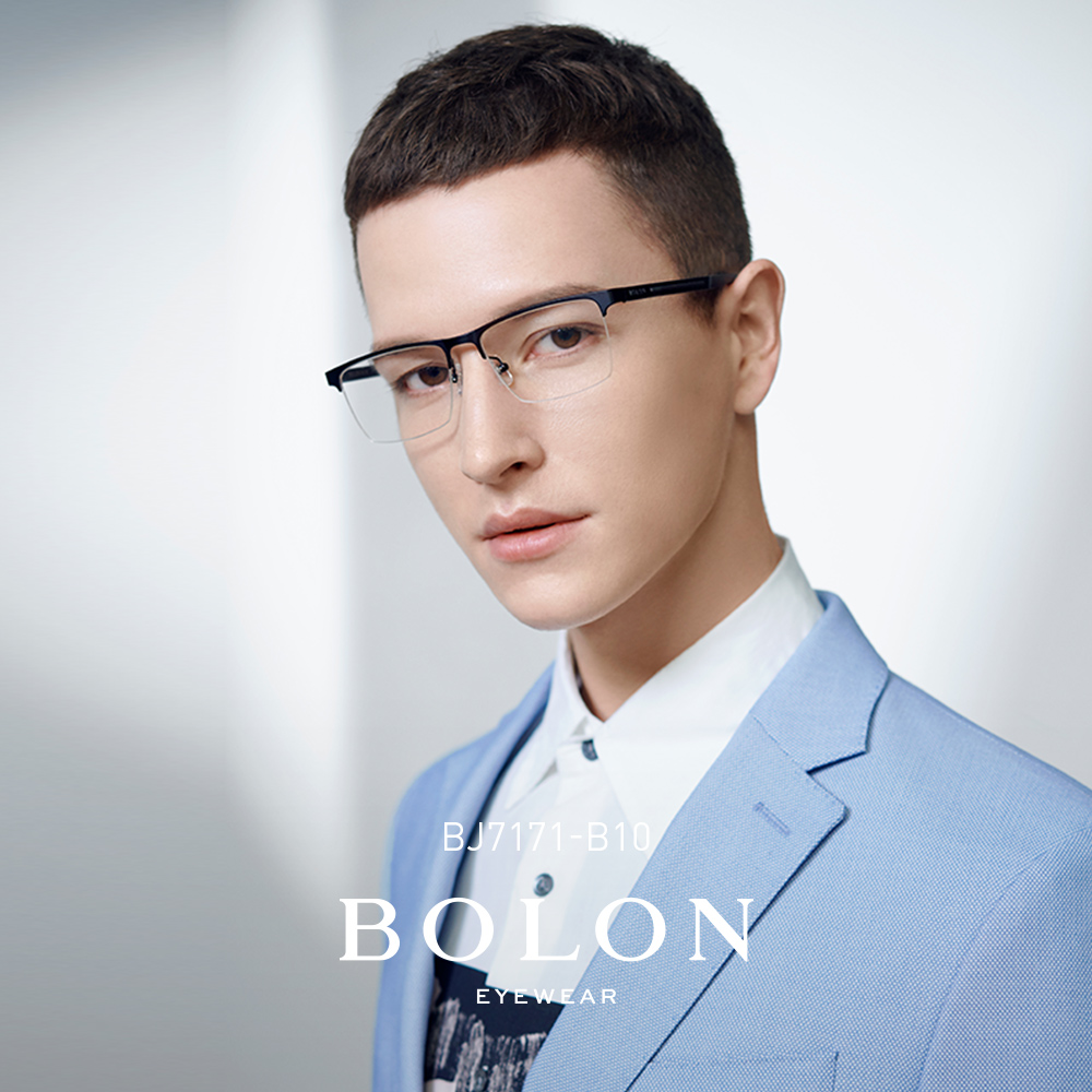 BOLON暴龍2021新品近視眼鏡光學鏡 男款商務半框近視眼鏡架BJ7171