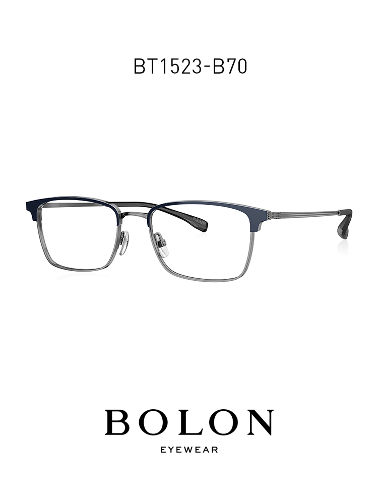 BOLON暴龍眼鏡2021新品近視鏡鈦金屬鏡框方形光學鏡架男BT1523