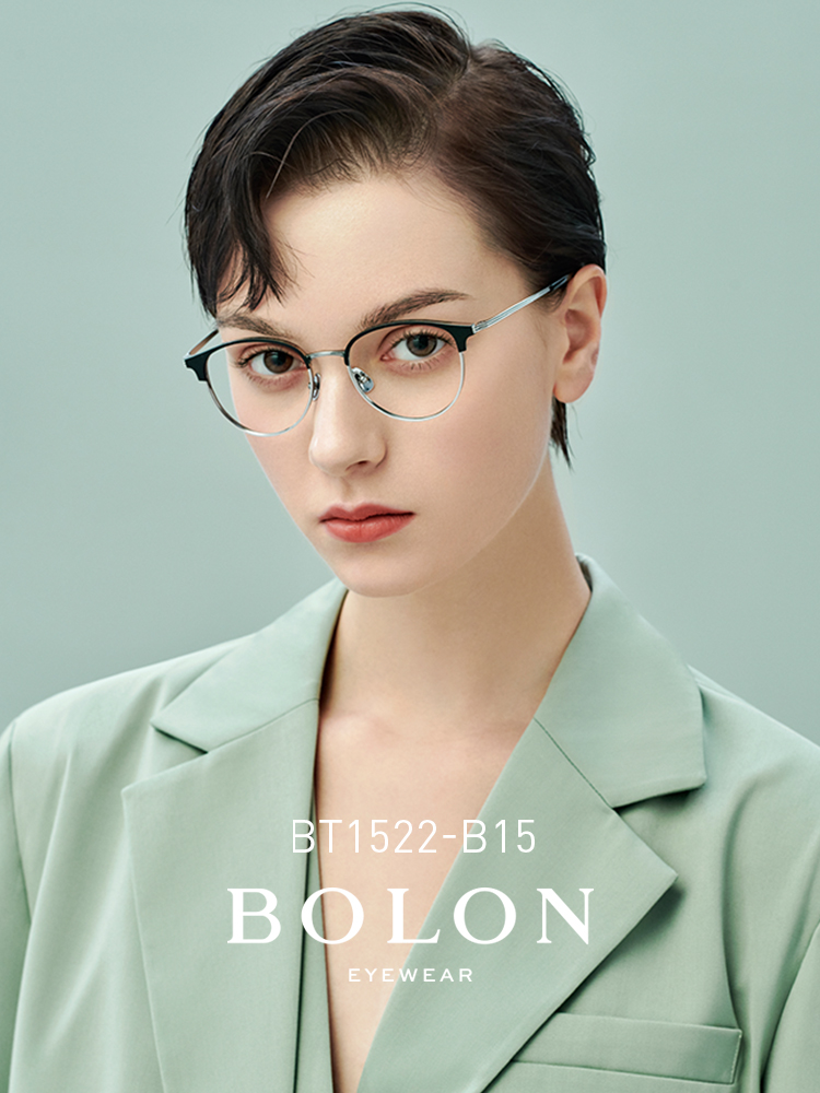 BOLON暴龍近視眼鏡2021新品復古貓眼眼鏡架β鈦眼鏡框男女BT1522