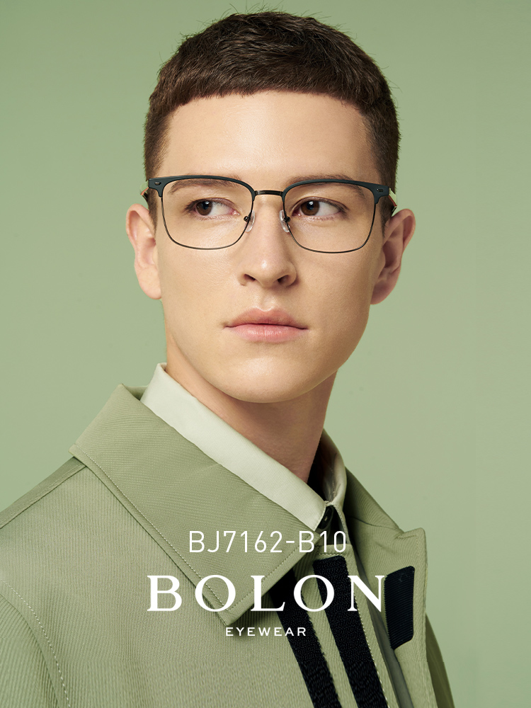 BOLON暴龍近視眼鏡眉框眼鏡框商務方框眼鏡可配防藍光鏡架BJ7162