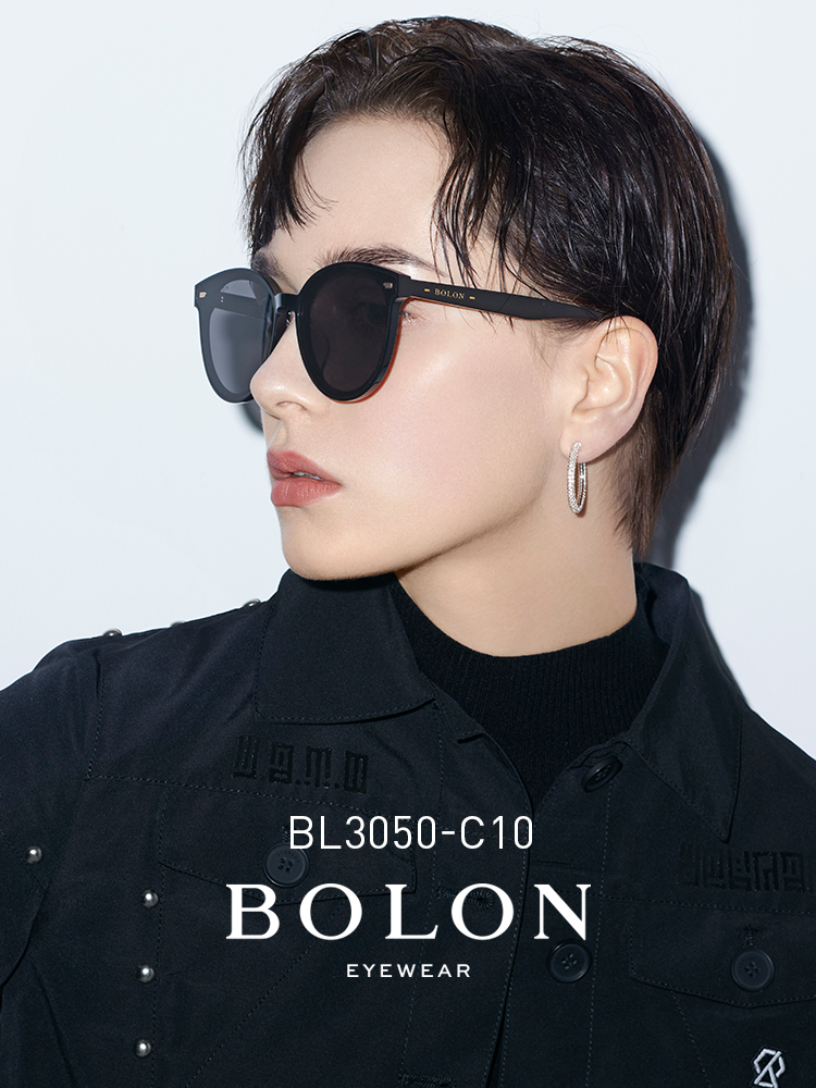 BOLON暴龍眼鏡2021新品板材太陽鏡楊冪同款貓眼韓版潮墨鏡BL3050
