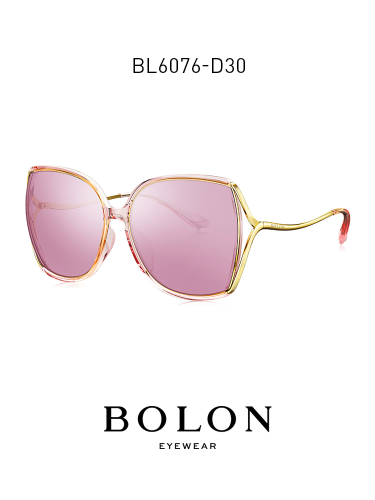 BOLON暴龍新款蝶形偏光鏡明星同款女時尚墨鏡太陽眼鏡BL6076