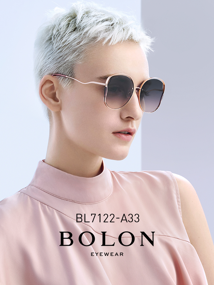 BOLON暴龍眼鏡新品金屬太陽鏡女款蝶形墨鏡BL7122