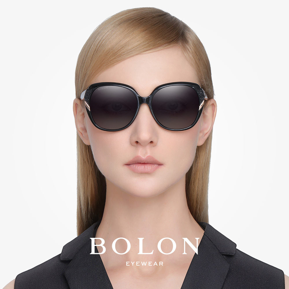BOLON暴龍蝶形偏光太陽鏡女款個性潮流墨鏡時尚圓臉眼鏡BL2511