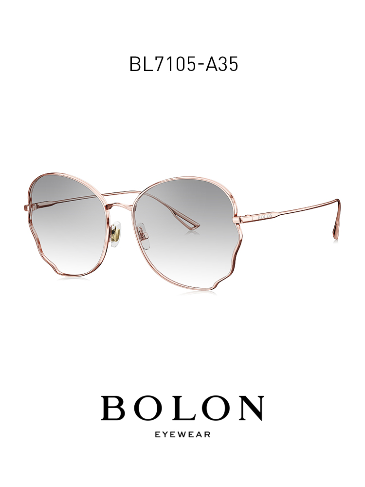 BOLON暴龍新款太陽鏡不規則潮流墨鏡時尚金屬框眼鏡女BL7105