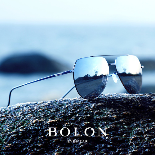 BOLON暴龍偏光太陽鏡男復古金屬框蛤蟆鏡時尚墨鏡開車眼鏡BL8011