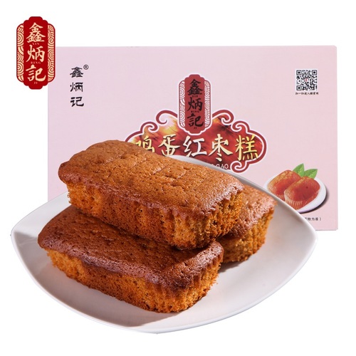 鑫炳記蜂蜜棗糕825g整箱山西特產小吃早餐傳統糕點休閒零食蛋糕