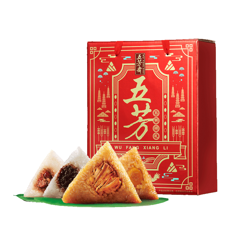 五芳齋粽子禮盒裝蛋黃肉粽豆沙粽嘉興粽子