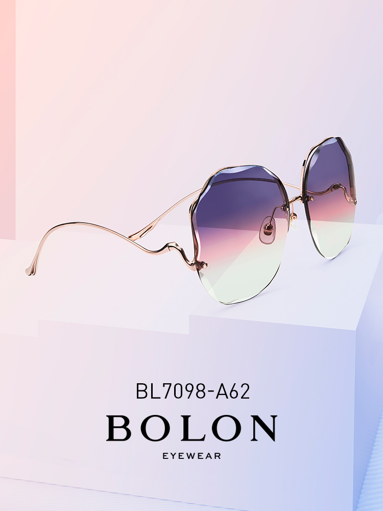 BOLON暴龍新款眼鏡金屬太陽鏡女墨鏡潮流眼鏡BL7098