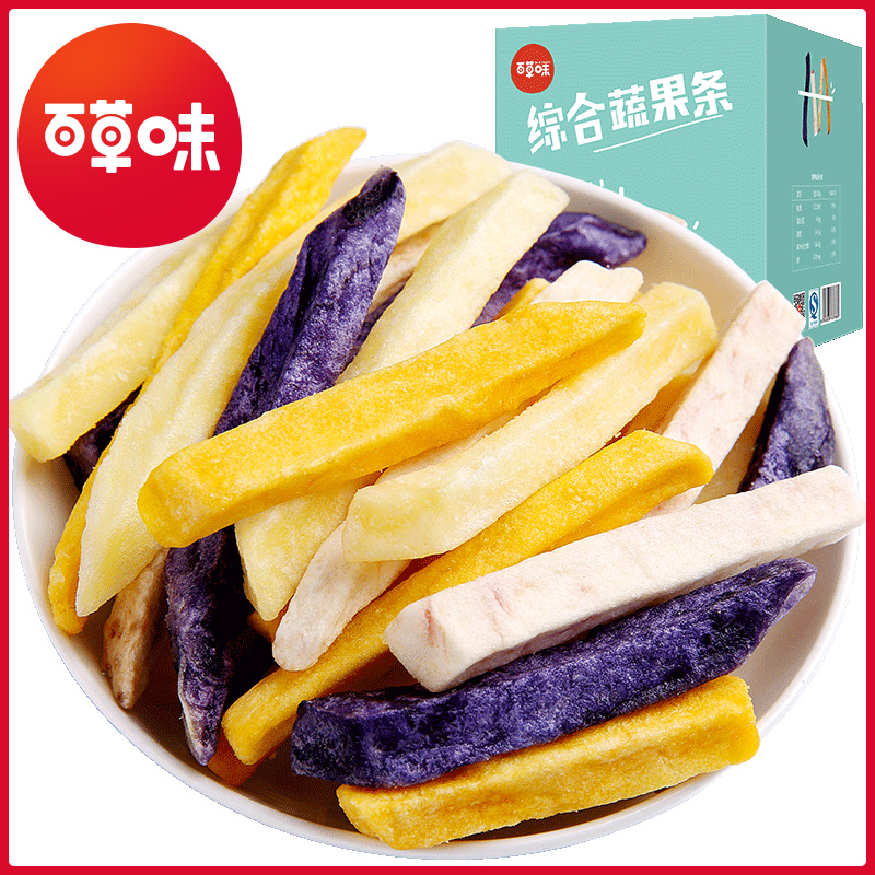 百草味混合蔬果條紫薯條90g
