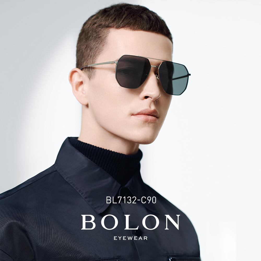 BOLON暴龍眼鏡2021新品金屬框太陽鏡男士偏光開車駕駛墨鏡BL7132