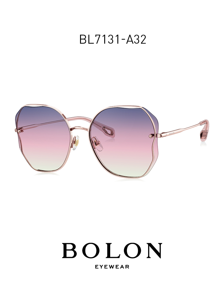 BOLON暴龍眼鏡2021新品女款太陽鏡楊冪同款金屬個性墨鏡BL7131