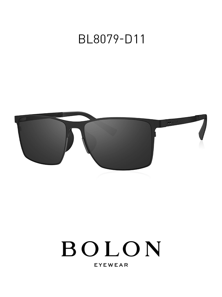 BOLON暴龍眼鏡2021新品偏光太陽鏡男士質感鋁鎂方形墨鏡BL8079