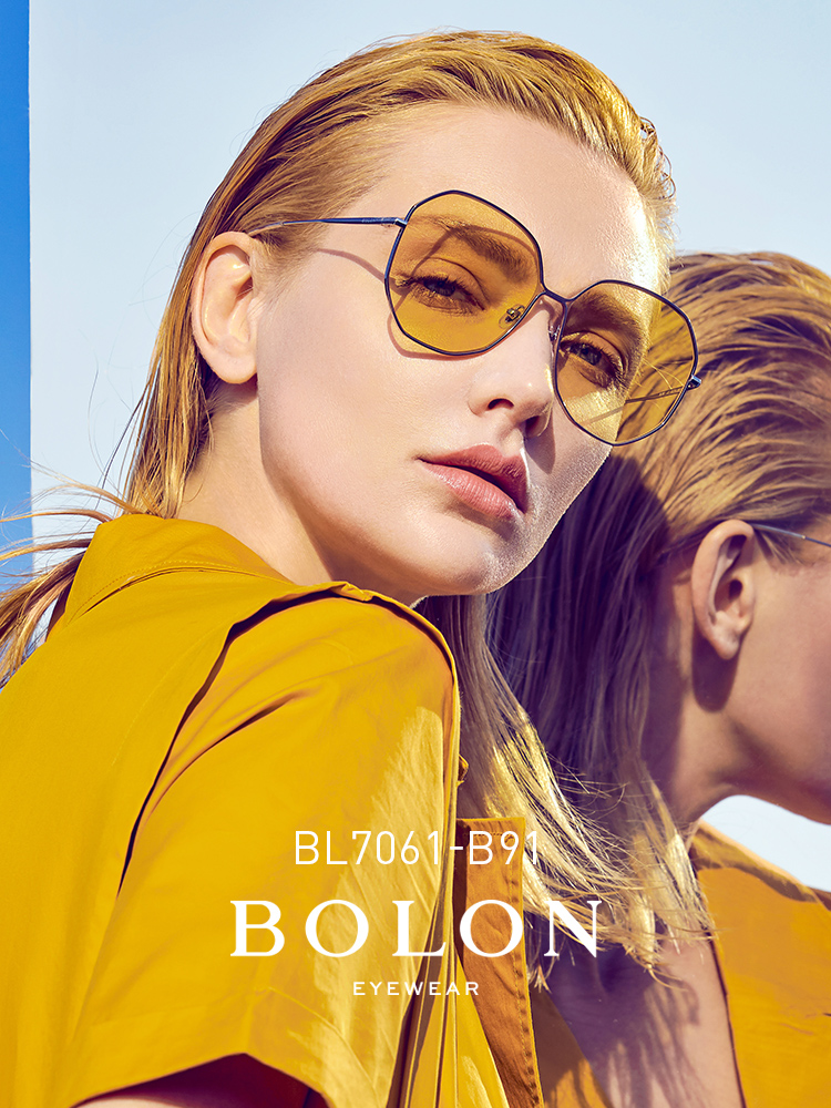 BOLON暴龍新款多邊形太陽鏡女潮流金屬墨鏡時尚眼鏡BL7061