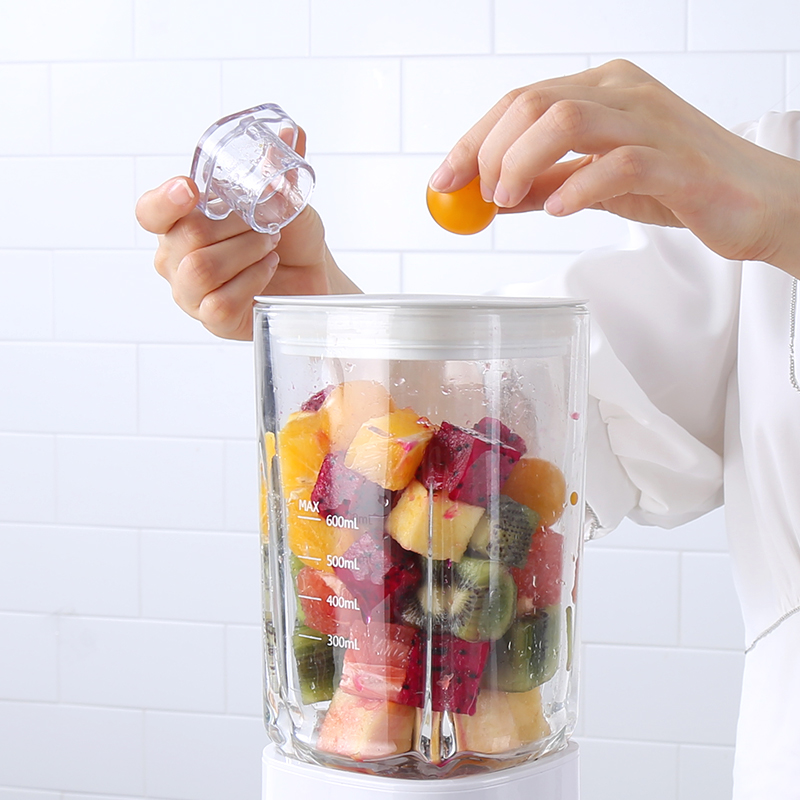 樂扣樂扣榨汁機家用小型果汁攪拌機電動透明玻璃蔬菜水果1人食