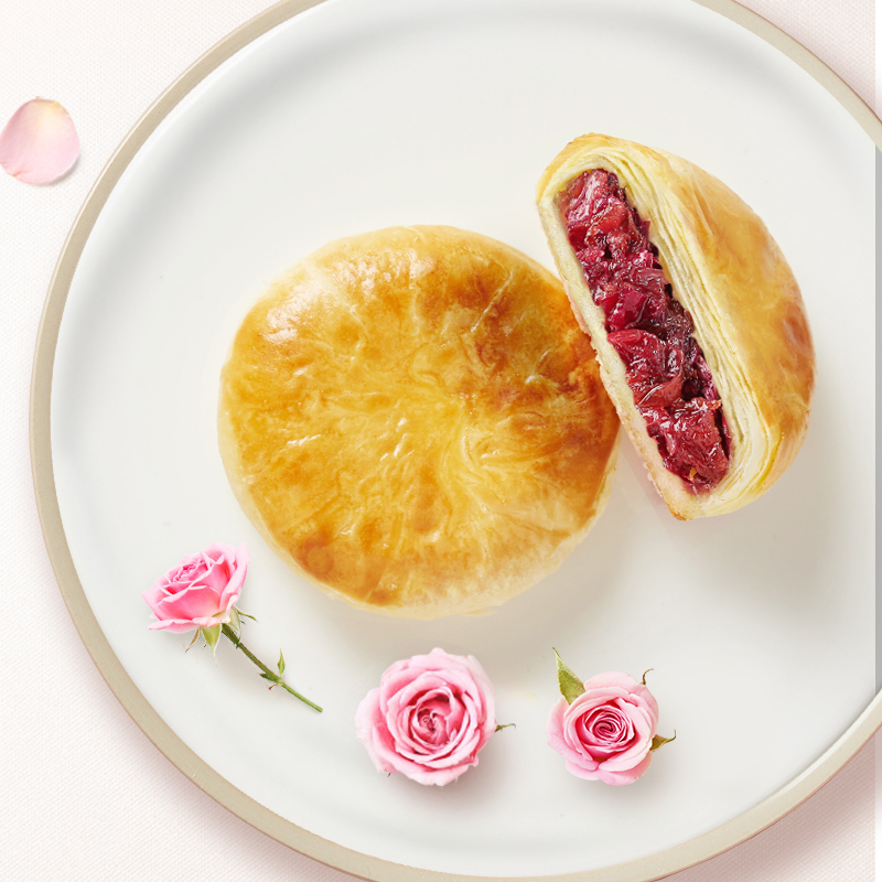 嘉華鮮花餅經典玫瑰餅6枚禮袋雲南特產零食小吃傳統糕點心餅乾