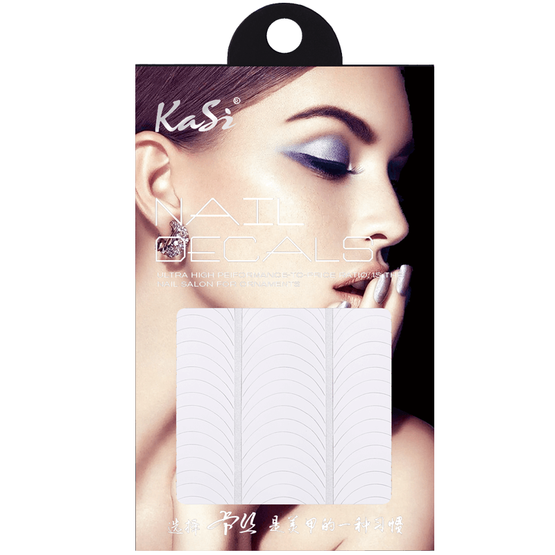 KaSi法式貼微笑貼美甲工具做法式指甲專用貼片美甲貼片96片裝貼紙
