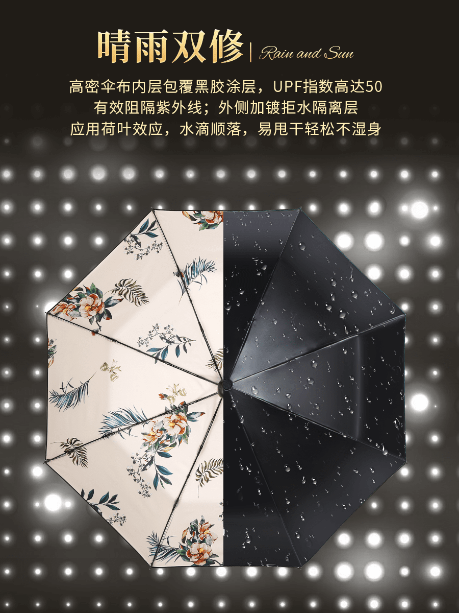 天堂傘自動雨傘摺疊防曬防紫外線