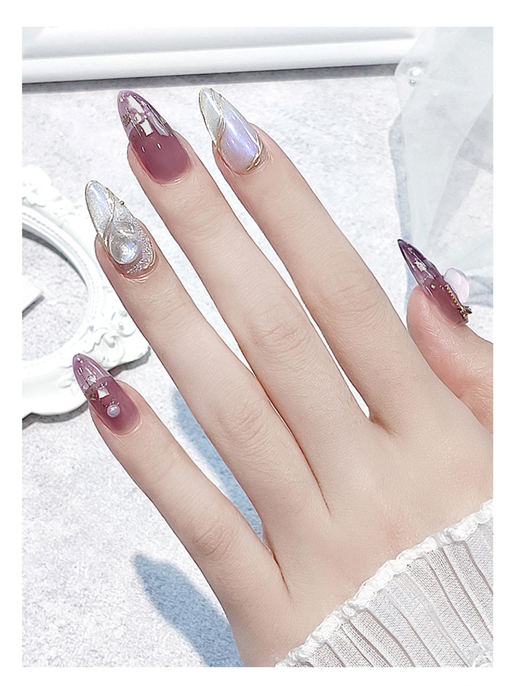 美甲水晶石日式網紅鑽極光色幻彩石立體鑽飾指甲裝飾貼片飾品