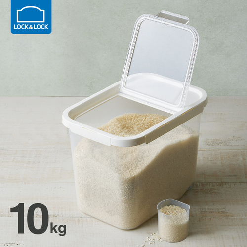 樂扣樂扣 米桶10kg塑料家用防潮防蟲日式大號容量20斤裝 HPL561