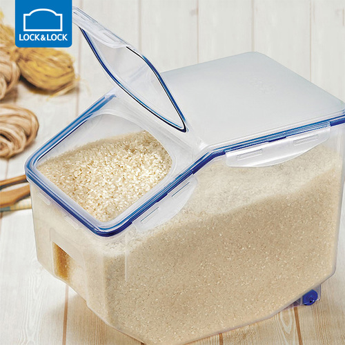 樂扣樂扣 塑料米桶保鮮盒家用透明食品收納盒大號容量 12L HPL510