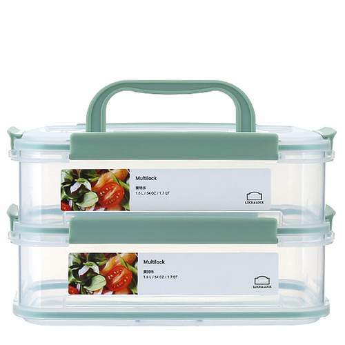 樂扣樂扣美特樂保鮮盒塑料大容量透明食品帶蓋蔬菜盒便攜冰箱專用