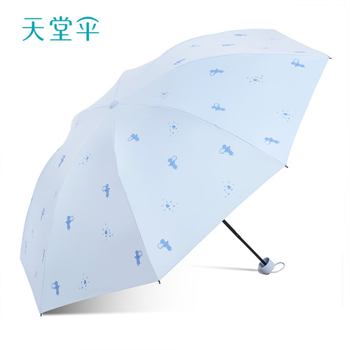 天堂傘黑膠防曬防紫外線太陽傘