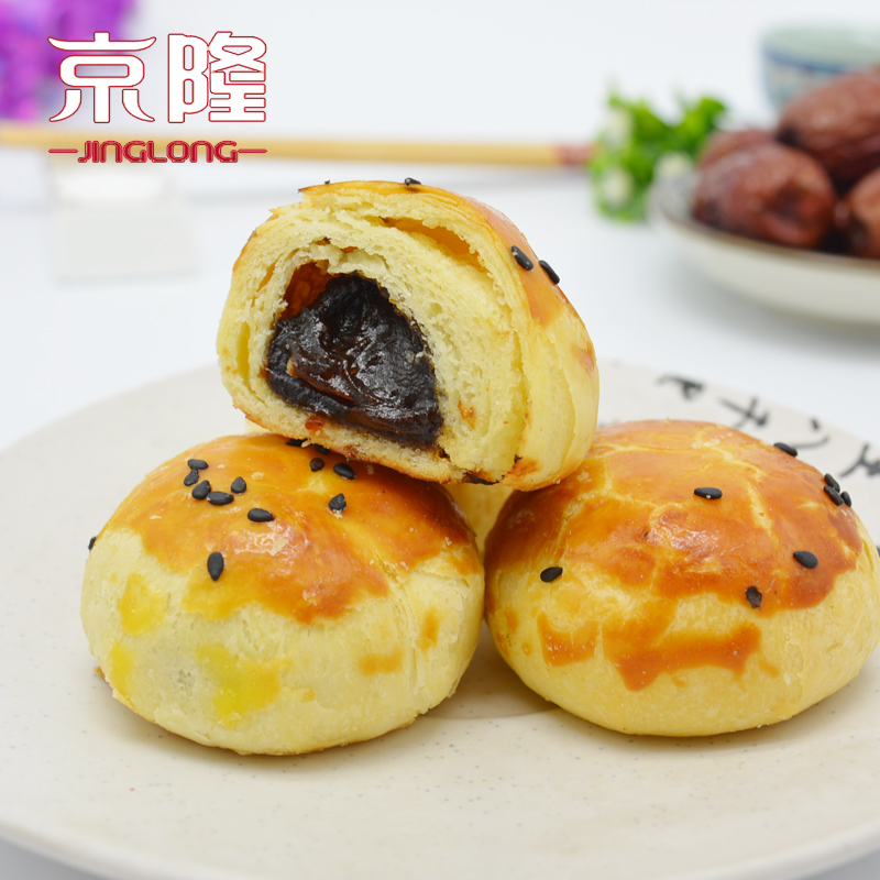 京隆棗泥酥200g北京特產小吃豆沙酥餅中式糕點酥皮點心零食