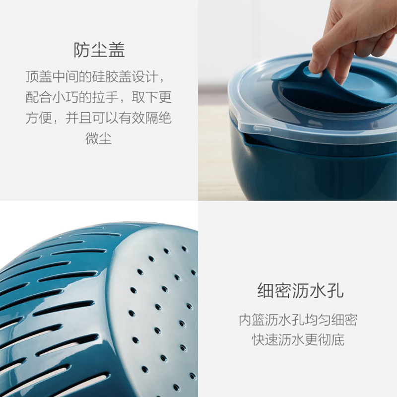 小米有品Kalar多功能雙層塑料洗菜籃