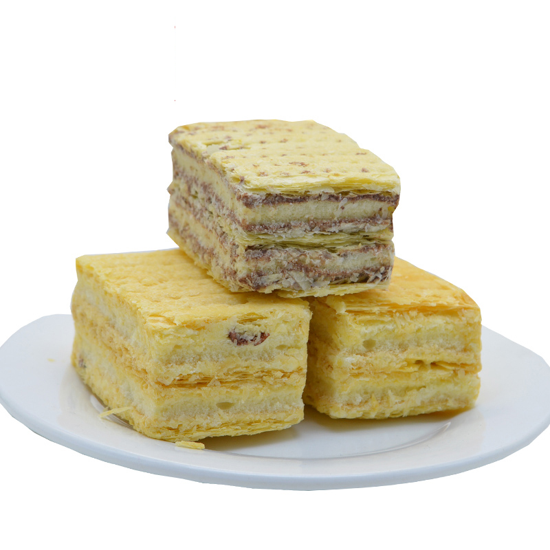 拿破崙京隆蛋糕早餐奶油夾心500g散裝零食品京隆千層蔓越莓面包